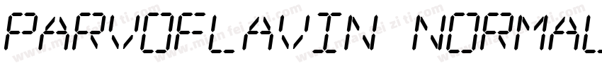 Parvoflavin Normal Skew字体转换